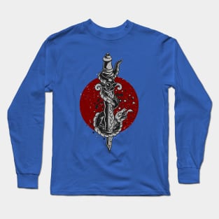 dagger snake illustration Long Sleeve T-Shirt